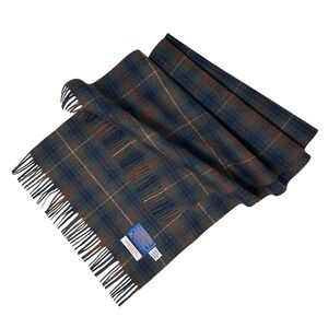 Pendleton Fraser Hunting Tartan Plaid Wool Scarf 12.25", x 50"